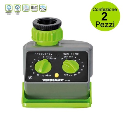 Multipack da 2 pz Programmatore Analogico Irrigazione Centralina Analogica Verdemax 9483