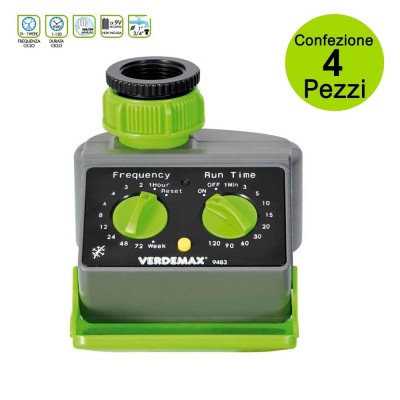 Multipack da 4 pz Programmatore Analogico Irrigazione Centralina Analogica Verdemax 9483