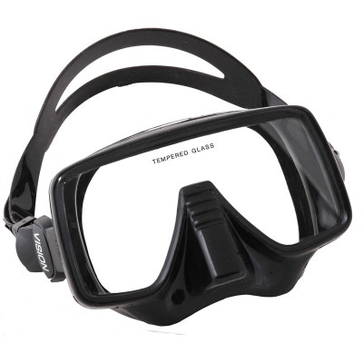 MASCHERA VISION SILICONE NERO VETRO TEMPERATO
