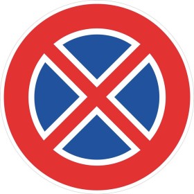 Divieto di fermata e Sosta diametro cm 60 Cartello Stradale