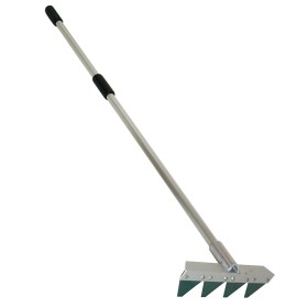 Rastro 4 Denti Antincendio Manico in Alluminio cm 120