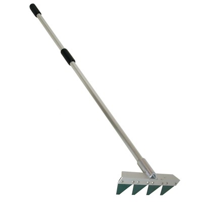 Rastro 4 Denti Antincendio Manico in Alluminio cm 120