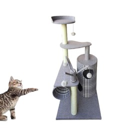 Tiragraffi per Gatto Grande Colore Grigio Altezza 133 cm Cilindro Oxford