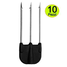 Fiocine Tre Punte Base In Nylon Punte In Acciaio Inox Multipack 10 Pezzi