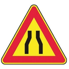 Cartello Triangolare  Strettoia Lato cm 85 Stradale Per Cantieri