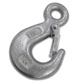 Gancio di Sollevamento in Acciaio Zincato Con Chiusura a Molla Portata 1600 Kg
