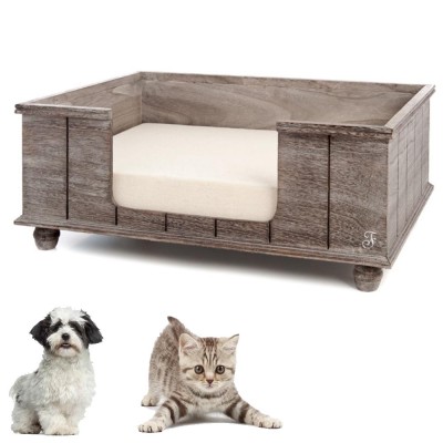 Divano per Cani Pet Beds Sofa' Monaco In Legno 65 x 46 x h 26 cm Linea Shabby