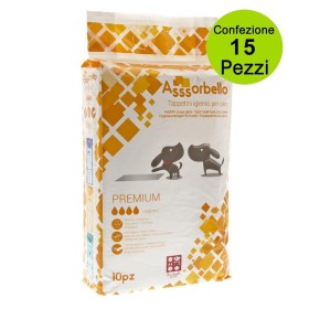 Multipack 15 Confezioni Assorbello Tappetini igienici Premium per Cani cm 40x60 Confezione da 15 Tappetini