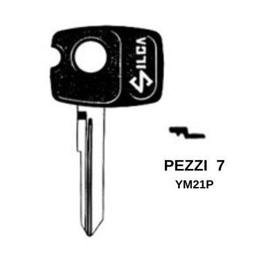 Pezzi 7 Chiave Grezza Silca Per Auto Testa Gommata YM21P Per OPEL