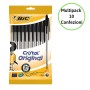 Bic Cristal Original Penna Colore Nero Multipack da 10 Confezioni 100 Penne Totali Punta Media 1 mm