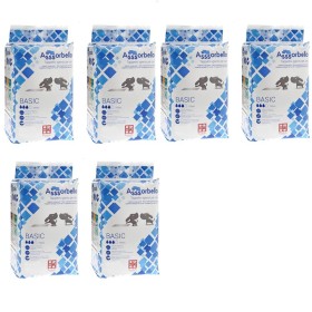 Multipack da 6 Confezioni BASIC Tappetini Igienici per Cani con Strisce Adesive 60x60 cm