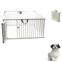 Recinto per Cani Quadrato in Alluminio Gabbia Pieghevole Allevatori
