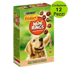 Multipack da 12 pz FRISKIES Mini Rings Biscotti per cani con Manzo Pollo e Coniglio in 500 gr Cad