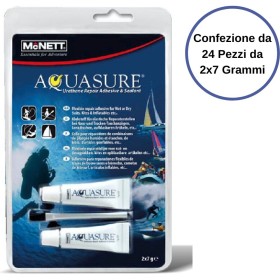 Aquasure McNett Adesivo Flessibile Per Mute Stivali Giacche in Neoprene 48 Tubetti 7 Grammi Cad
