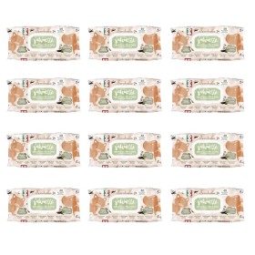 Multipack 12 Confezioni Salviette Per Cani e Gatti Manto Morbido e Idratato con Latte di Cocco