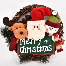 Ghirlanda di Natale con Pupazzi di Natale Per Addobbare la casa Per il Natale