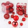 Set Palline di Natale Colore Rosso 100 Pezzi per Addobbare l'Albero di Natale