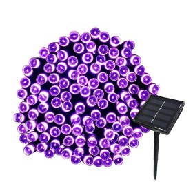 Luci di Natale Viola per Interno ed Esterno per Decorare l'Albero di Natale 22 m 200 Led Con Pannello Solare