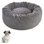 Fuss Dog Cuccetta per Cani Sfoderabile Tonda Velvet Grigia Diametro 60 x h 20 cm Made In Italy