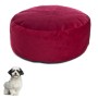 Pouf per Cani Sfoderabile Velvet Vinaccia Diametro 60 x h 20 cm Fuss-Dog Made In Italy