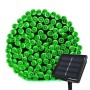 Luci di Natale Verde per Interno ed Esterno per Decorare l'Albero di Natale 22 m 200 Led Con Pannello Solare