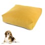 Cuscino per Cani Sfoderabile Velvet Giallo Diametro 80 x 80 h 17 cm Fuss-Dog Made In Italy