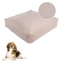 Cuscino per Cani Sfoderabile Velvet Beige Diametro 60 x 60 h 15 cm Fuss-Dog Made In Italy