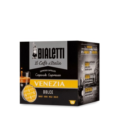 Capsule Espresso Caffe' Bialetti Venezia Gusto Dolce Confezione da 16 Capsule