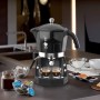 Bialetti Macchina Caffe' Espresso Mokona Trio Colore Trasparente Nero