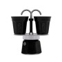 Bialetti Caffettiera Set Mini Express con due Bicchierini Nero 2 Tazze