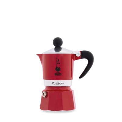 Bialetti Caffettiera Rainbow 1 Tazza Colore Rossa