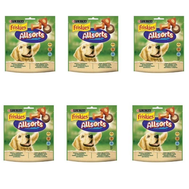 Purina Friskies Allsorts Snack per Cani, 6 Confezioni da 98 g : :  Prodotti per animali domestici