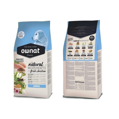 Ownat Crocchette per Cuccioli Classic Junior Natural Confezione Da 4 Chilogrammi