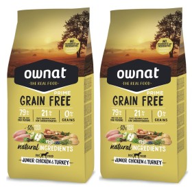 Mutipack di 2 Confezioni da 14 Kg di Ownat Crocchette per Cuccioli Grain Free Junior Pollo & Tacchino