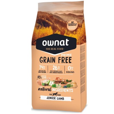 Ownat Crocchette per Cuccioli Grain Free Junior Agnello Confezione Da 14 Chilogrammi