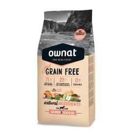 Ownat Crocchette per Cani Just Grain Free Adult con Salmone Confezione Da 14 Chilogrammi