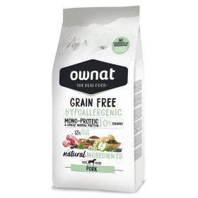 Ownat Crocchette per Cani Just Grain Free Hypoallergenic con Maiale Confezione Da 14 Chilogrammi
