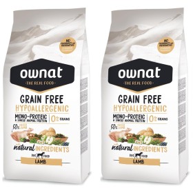 Mutipack di 2 Confezioni da 14 Kg di Ownat Crocchette per Cani Grain Free Hypoallergenic con Agnello