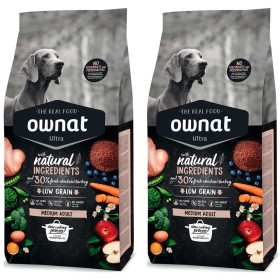Mutipack di 2 Confezioni da 14 Kg di Ownat Crocchette per Cani Ultra Medium Adult