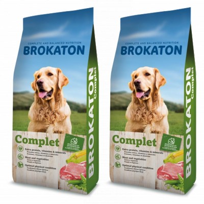 Multipack di 2 Confezioni da 20 Kg di Brokaton Crocchette per Cani Complet Adult Formula Speciale