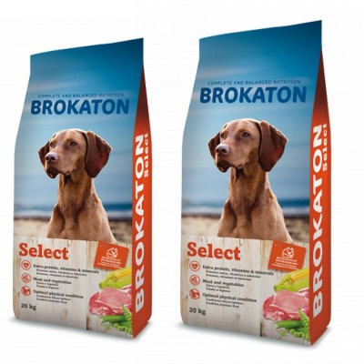 Multipack 2 Confezioni da 20 Kg di Brokaton Crocchette per Cani Select Adult Formula Speciale 