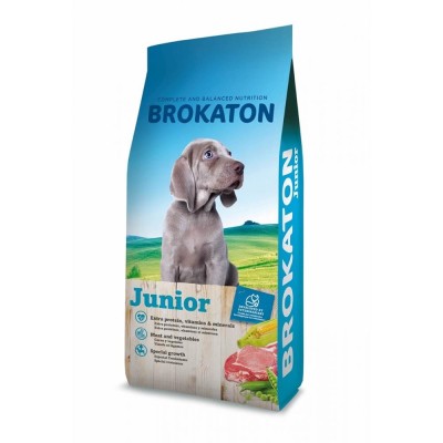 Brokaton Crocchette per Cani Junior Formula Speciale per Cuccioli Confezione Da 20 Chilogrammi