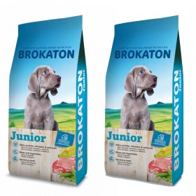 Multipack 2 Confezioni da 20 Kg di Brokaton Crocchette per Cani Junior Formula Speciale