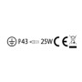 Applique Monet E27 in Basso colore Nero