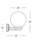Applique con Sfera in Alto Globo colore Nero