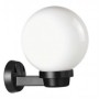 Applique con Sfera in Alto Globo colore Nero con Sfera Opale