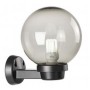 Applique con Sfera in Alto Globo colore Nero con Sfera Fume'