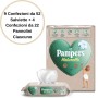 Pampers Naturello 9 Salviette + 4 Confezioni Pannolini da 22 Pannolini Ciascuno