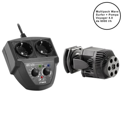 Multipack Sicce Wave Surfer Controllo Elettronico + n 2 Pompe Voyager Pompa di Movimento Portata 6000 l/h