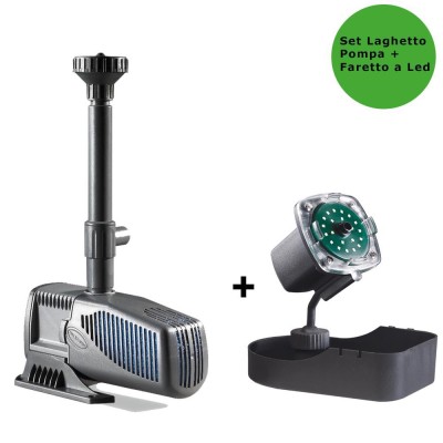 Multipack per Laghetto Pompa Syncra Pond 3.0 2700 litri/h + Faretto Nathur a Led Sommergibile